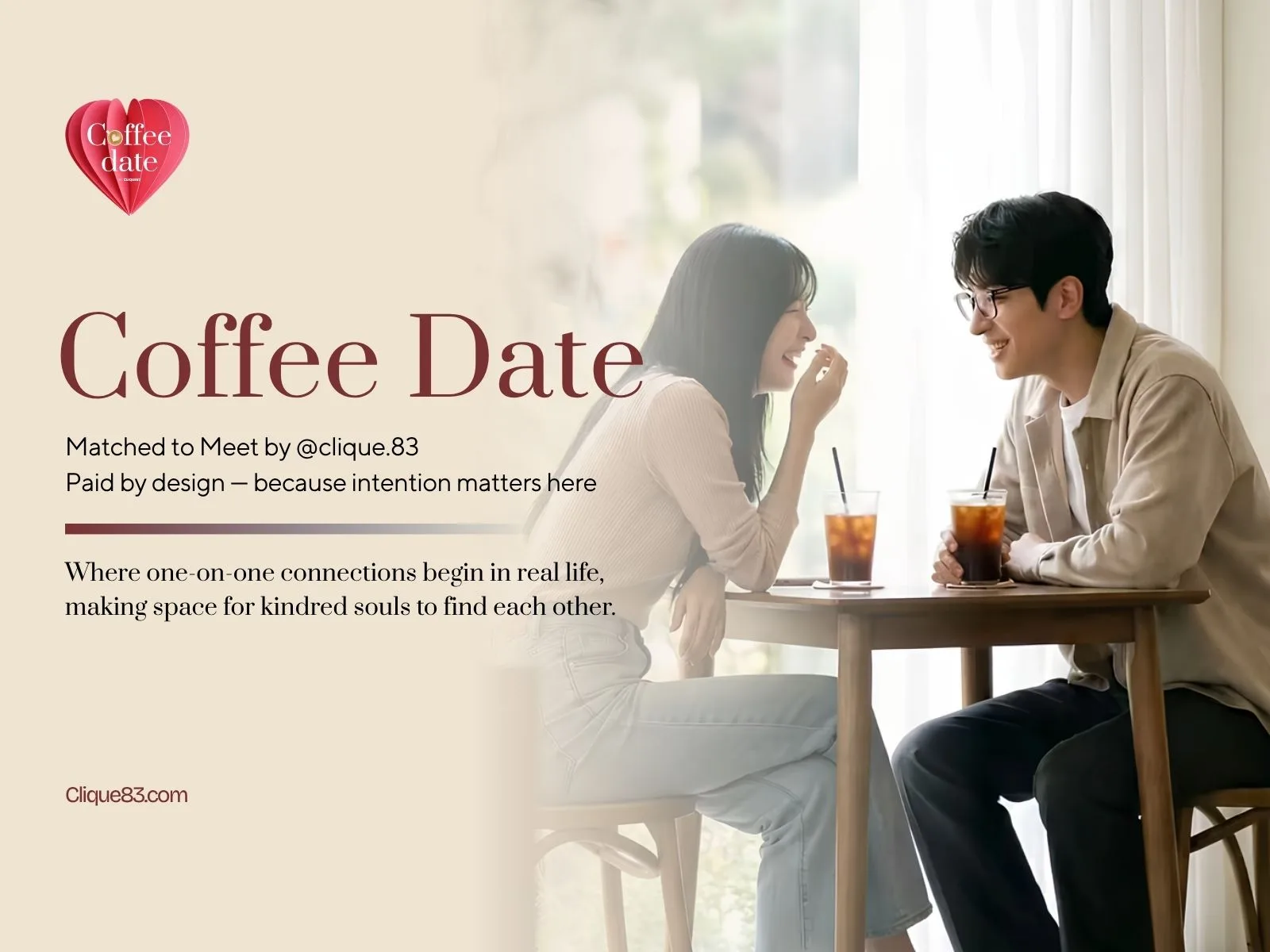 Coffee Date by Clique83 | Where Real-Life One-on-One Introductions Open the Door to Meaningful Connection