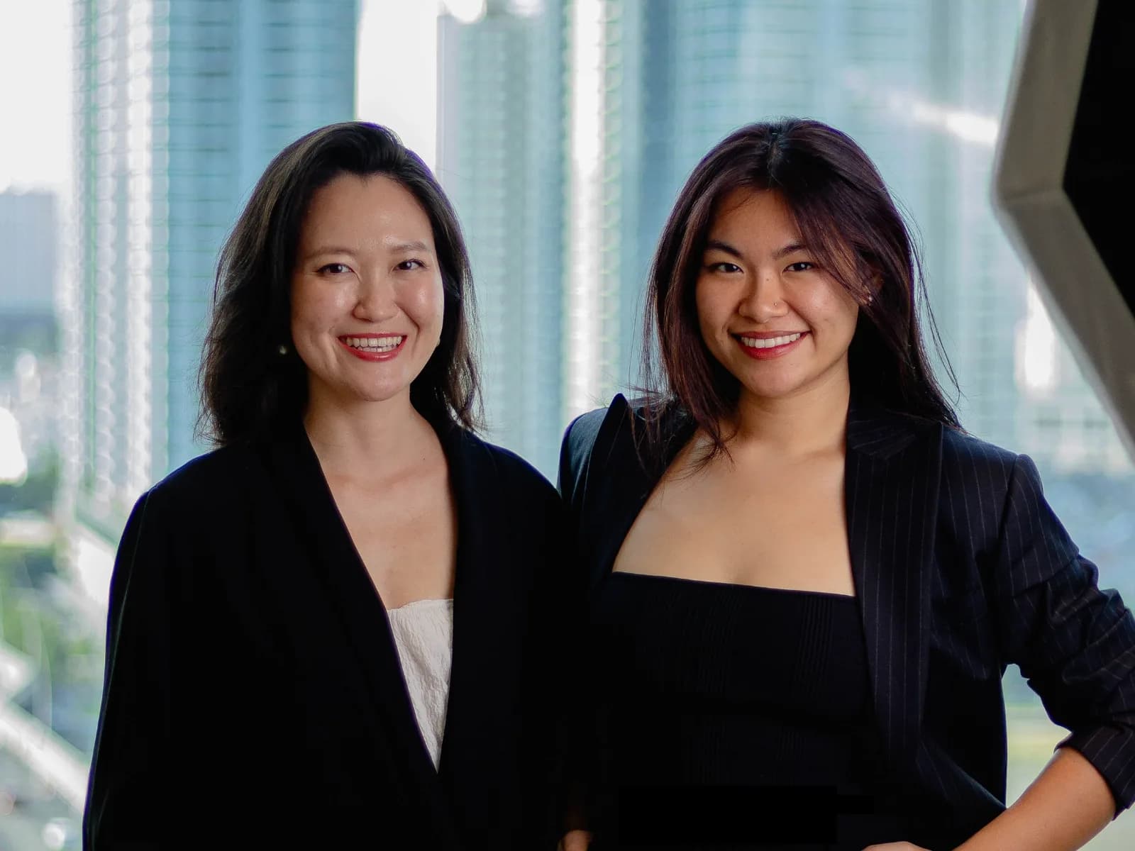 Hân Lâm and Thúy Doanova, co-founders of Clique83, photographed together